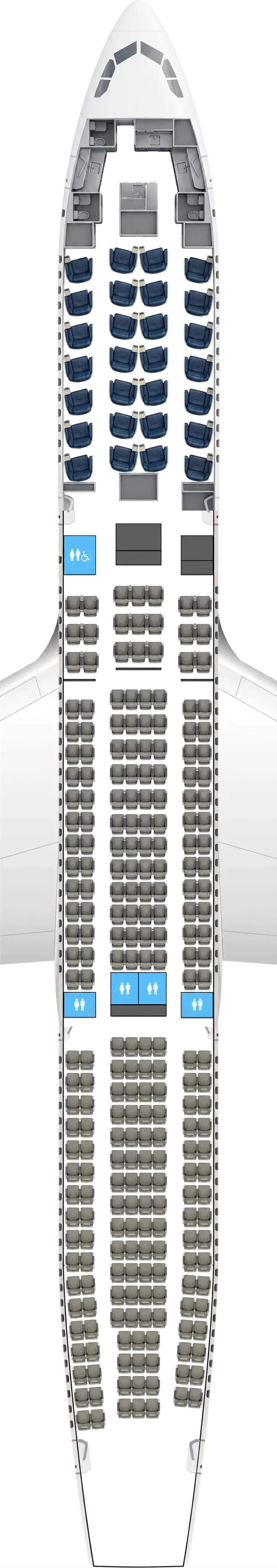 Finnair Airbus A330-300 seat map