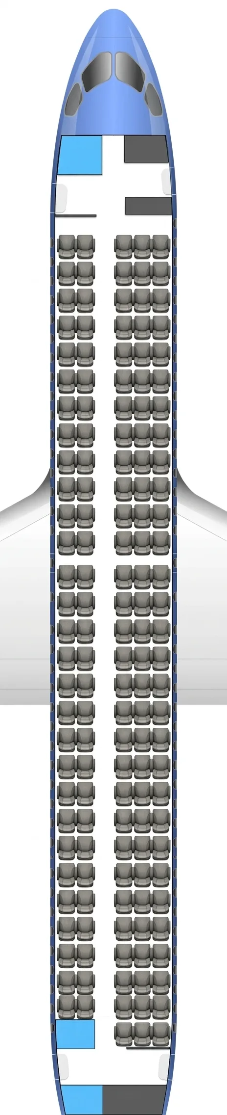 ITA Airways Airbus A220-300 seat map