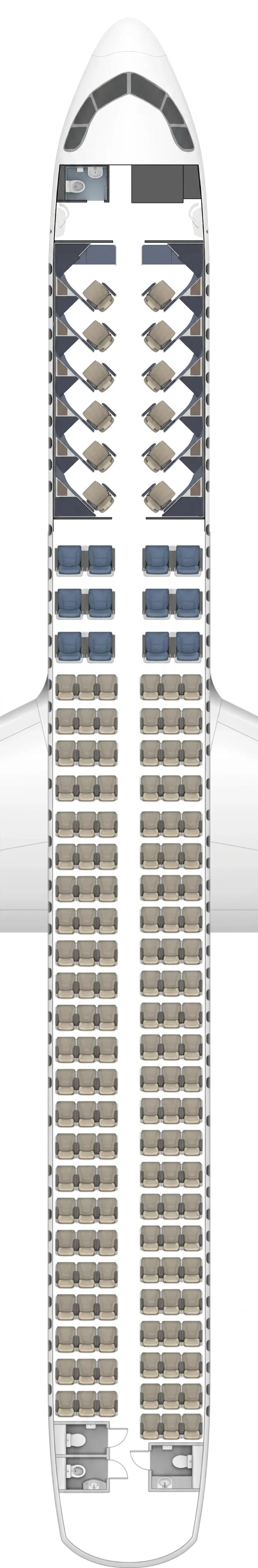 ITA Airways Airbus A321neo seat map