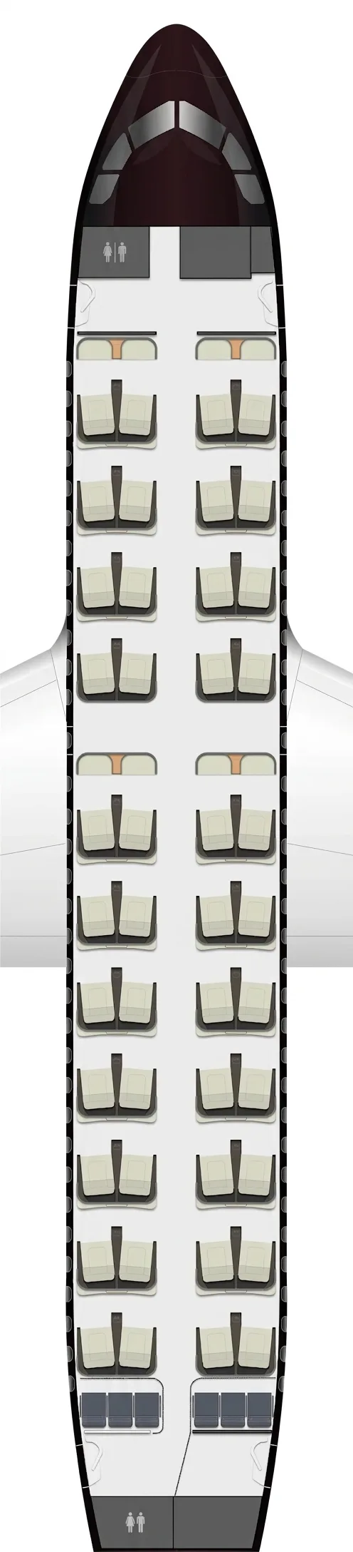 BeOnd Airbus A319 seat map