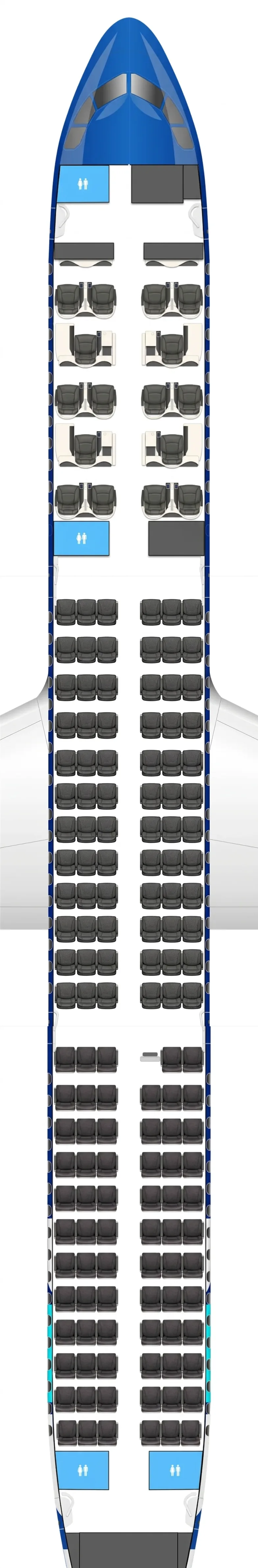 JetBlue Airways Airbus A321 seat map