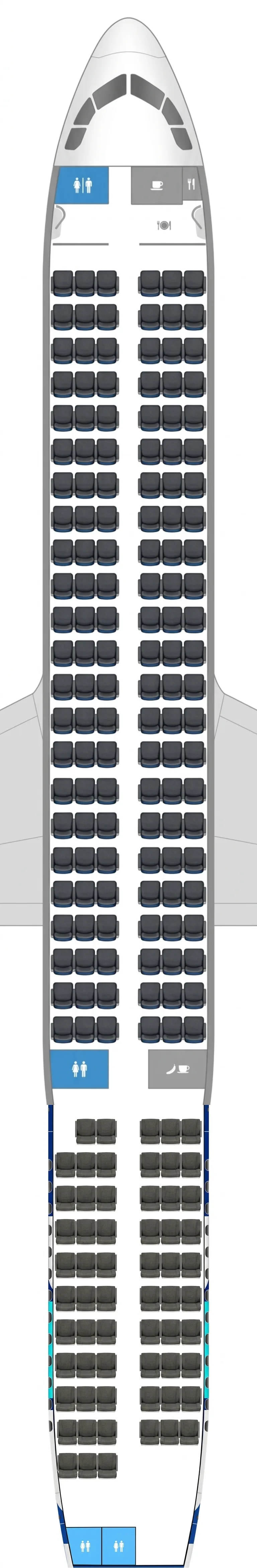 JetBlue Airways Airbus A321neo seat map