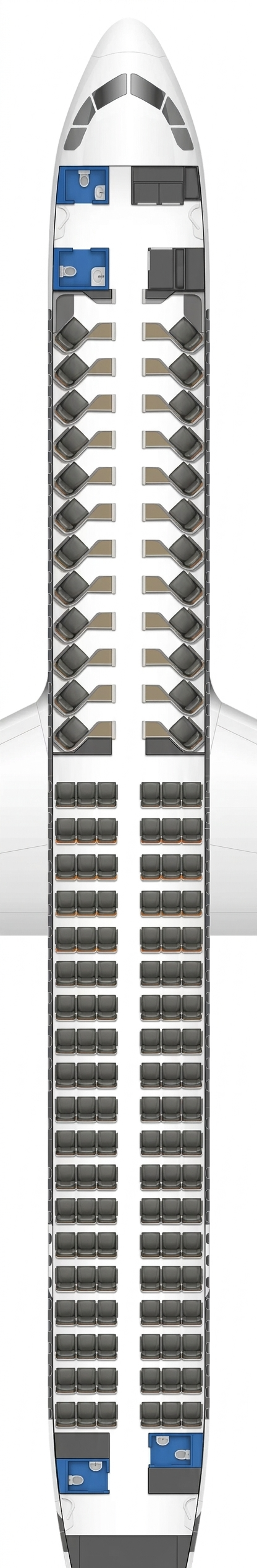 JetBlue Airways Airbus A321LR seat map