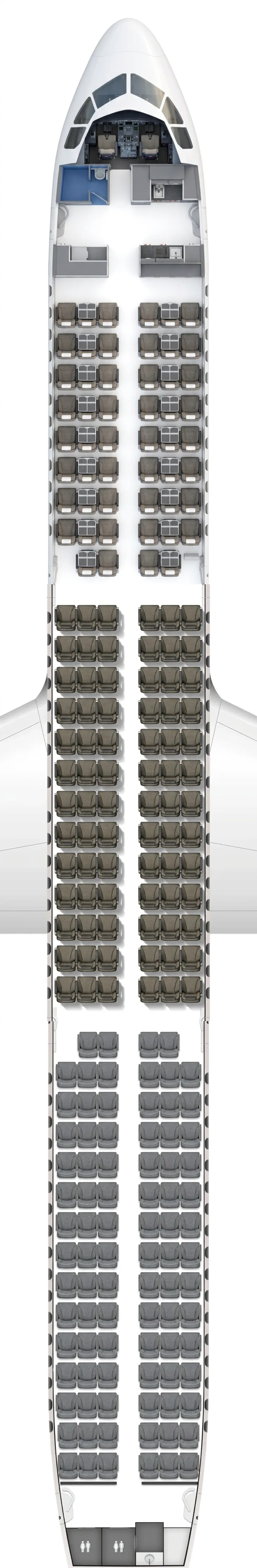 British Airways Airbus A321 seat map