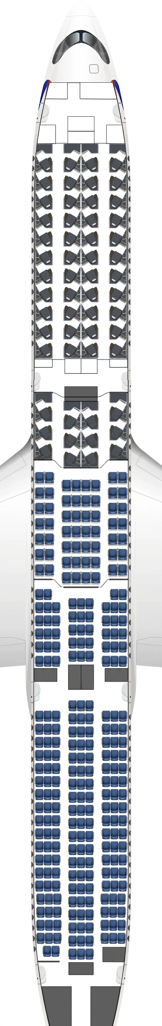 British Airways Airbus A350-1000 seat map