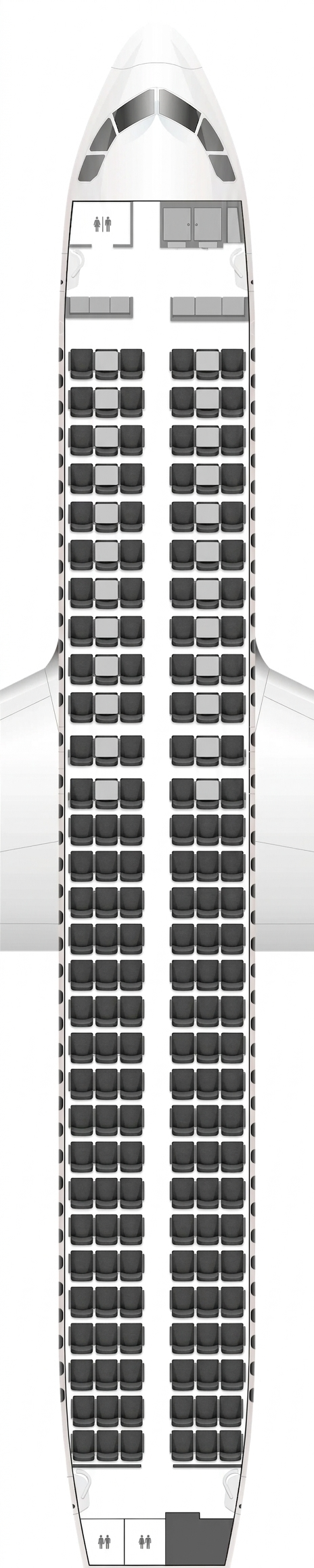 British Airways Airbus A320 seat map