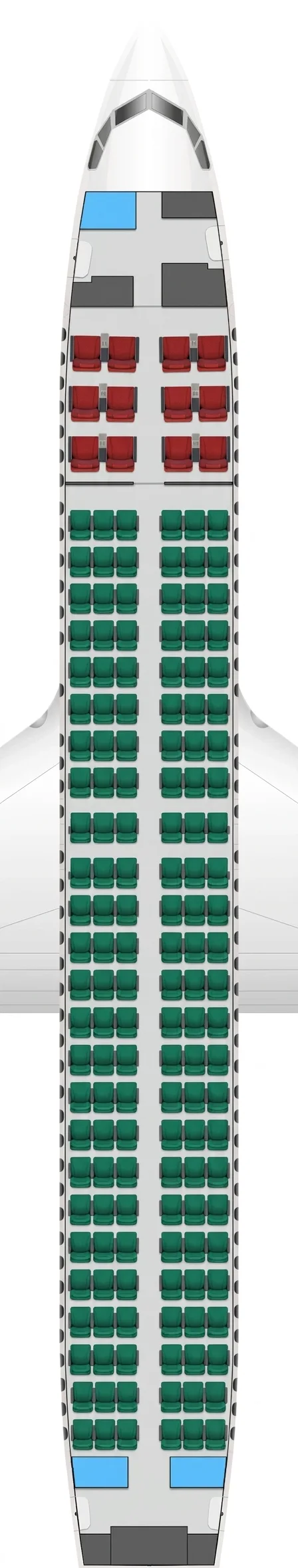 Biman Bangladesh Airlines Boeing 737-800 seat map
