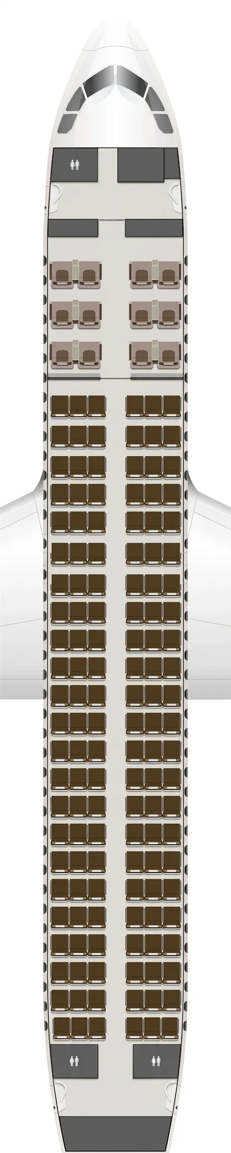 Royal Brunei Airlines Airbus A320neo seat map