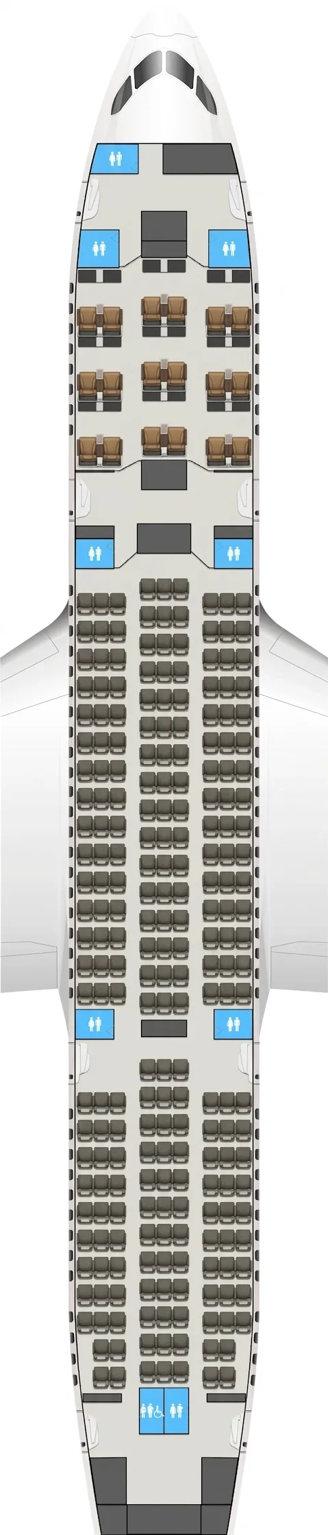 Royal Brunei Airlines Boeing 787-8 seat map