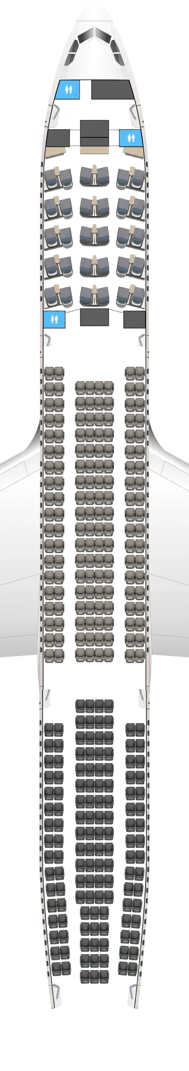 EVA Air Airbus A330-300 seat map