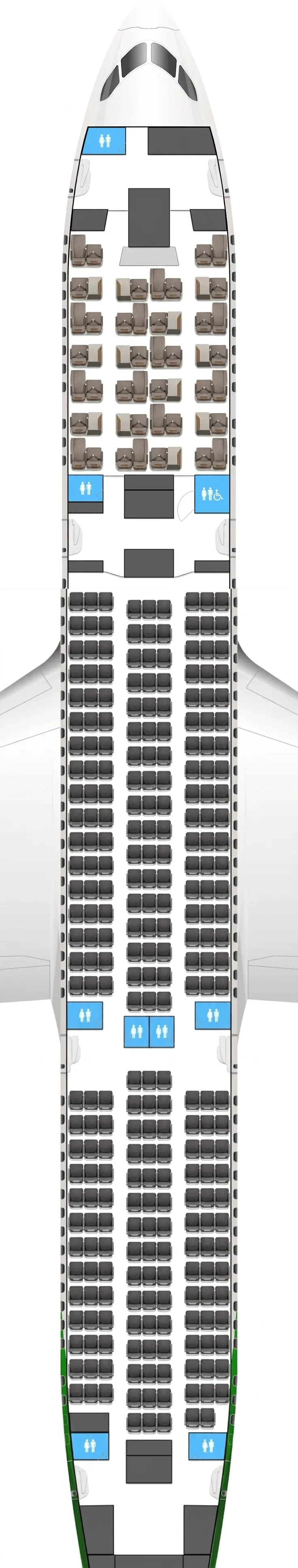 EVA Air Boeing 787-9 seat map