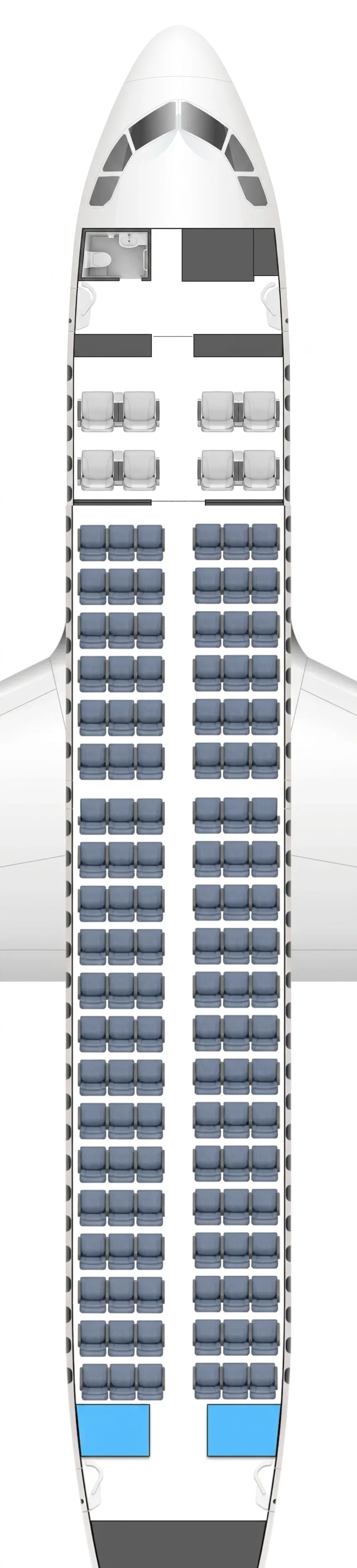Air China Airbus A319 seat map