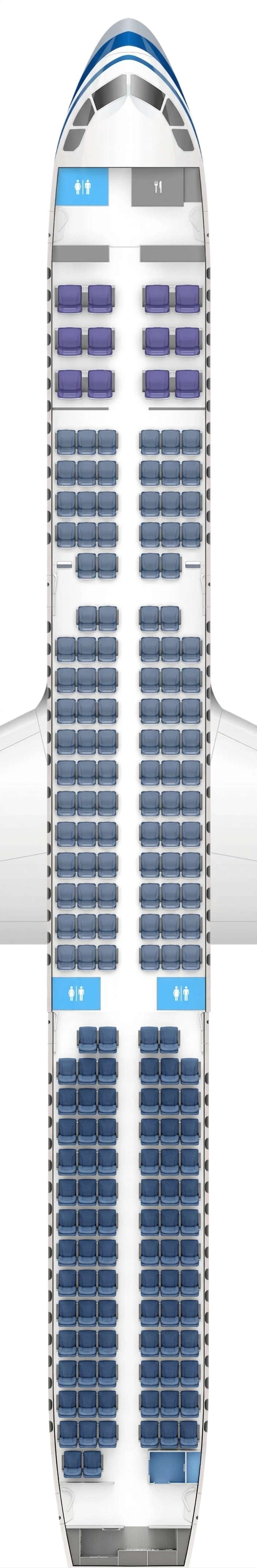 Air China Airbus A321neo seat map ()