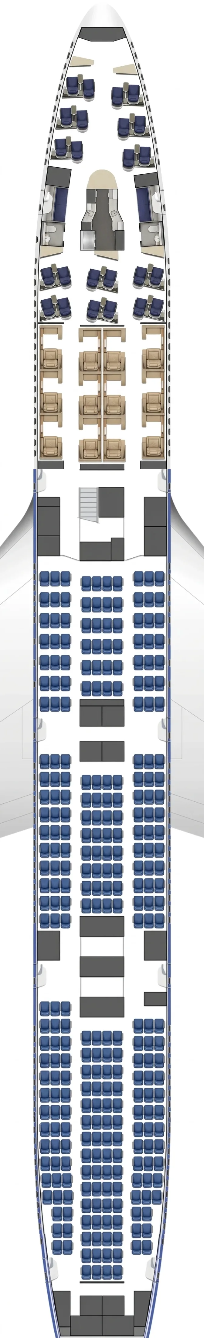 Air China Boeing 747-8 seat map