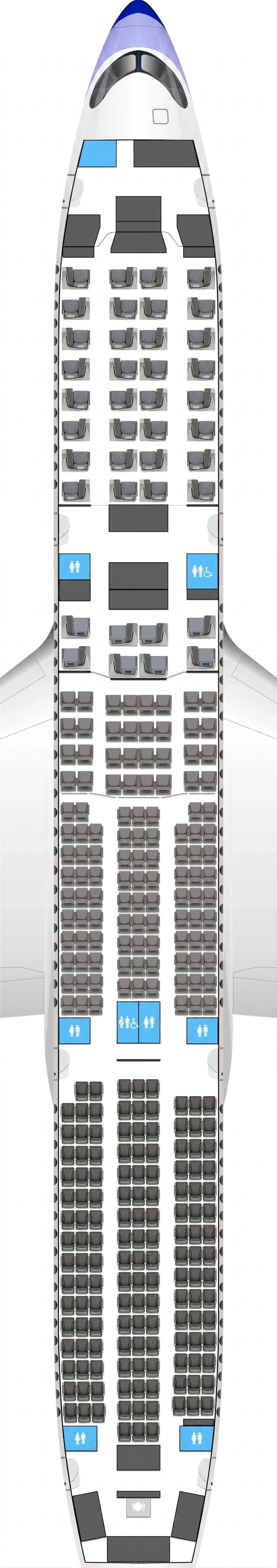 China Airlines Airbus A350-900 seat map