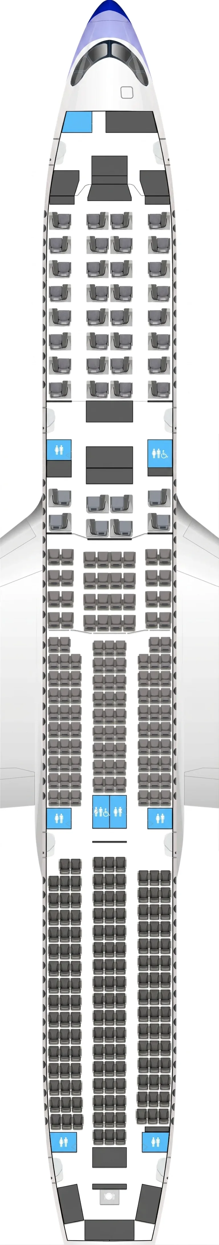 China Airlines Airbus A350-900 seat map
