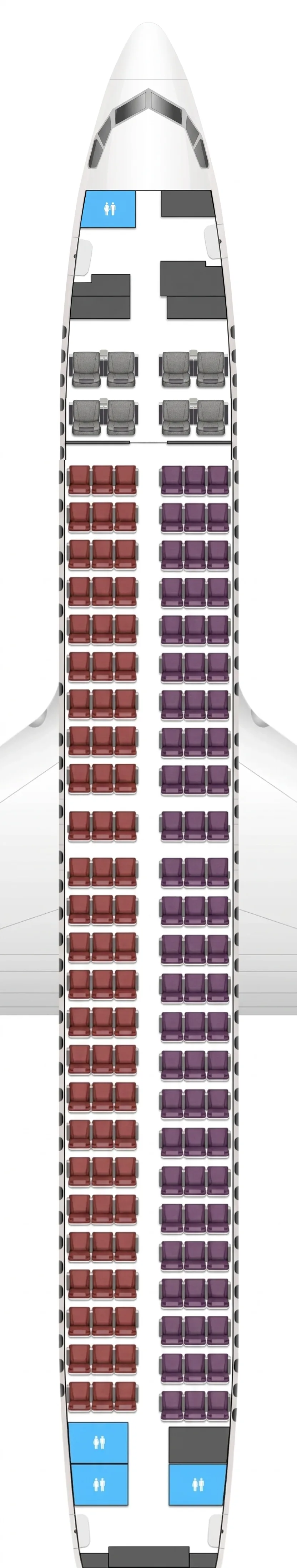 China Airlines Boeing 737-800 seat map