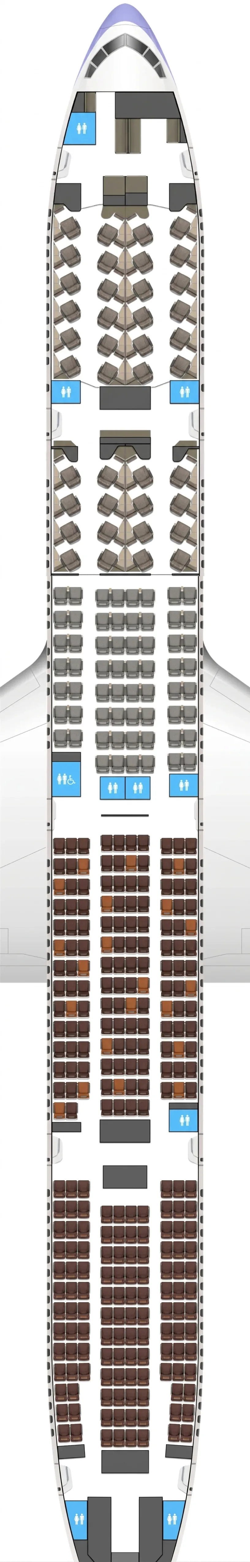 China Airlines Boeing 777-300ER seat map