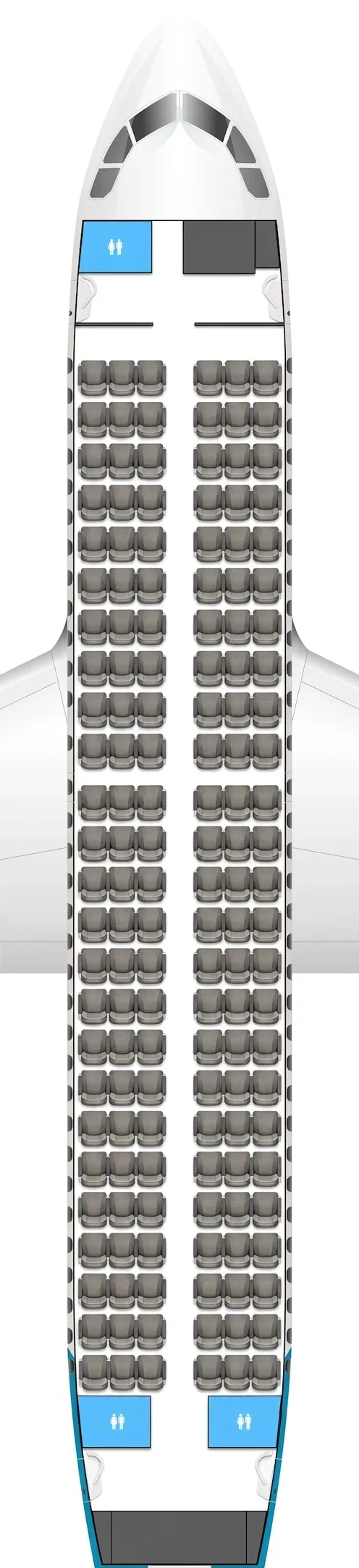Chair Airlines Airbus A319 seat map