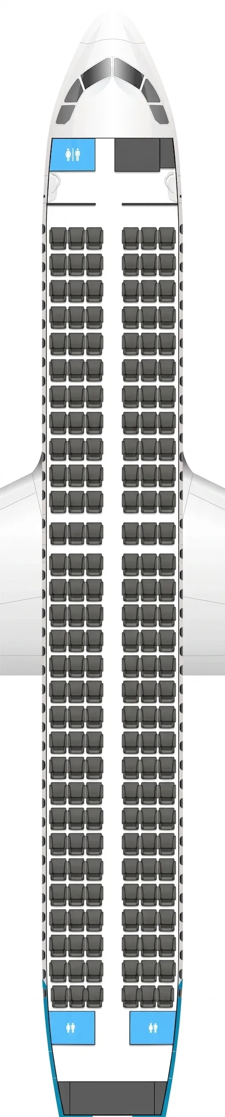 Chair Airlines Airbus A320 seat map