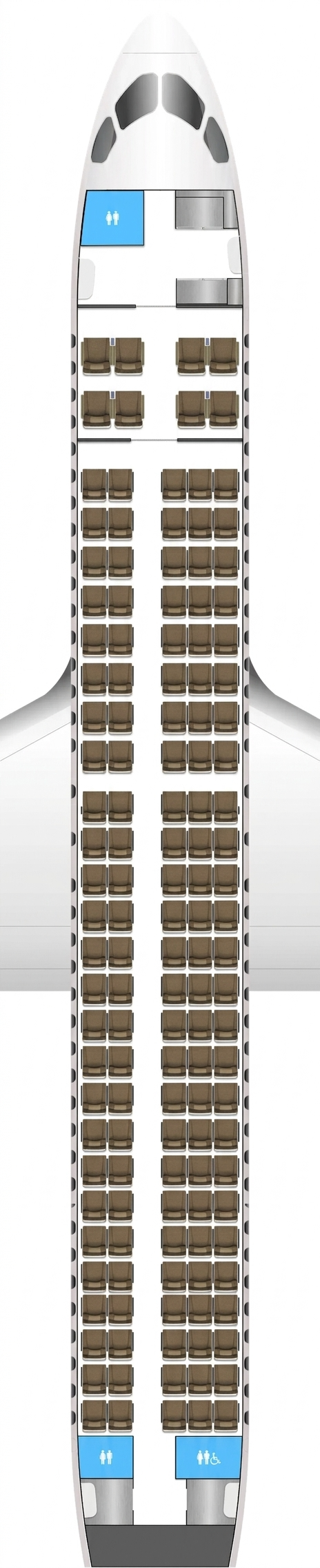 Cyprus Airways Airbus A220-300 seat map