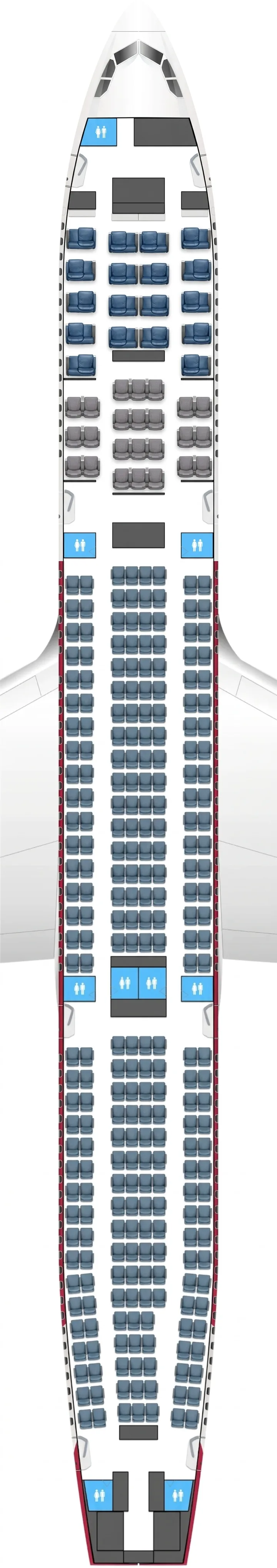 AirAsia Airbus A330-300 seat map