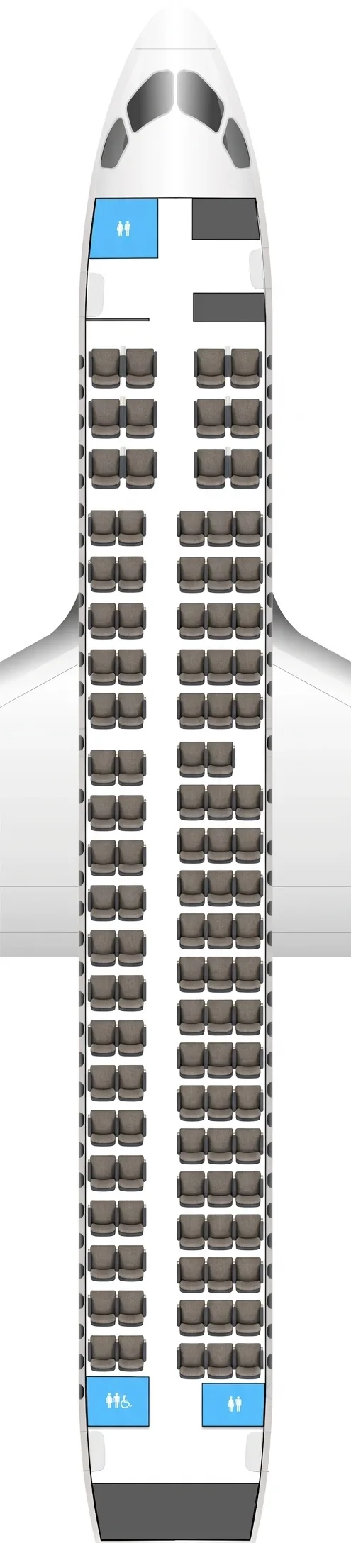 Delta Air Lines Airbus A220-100 seat map