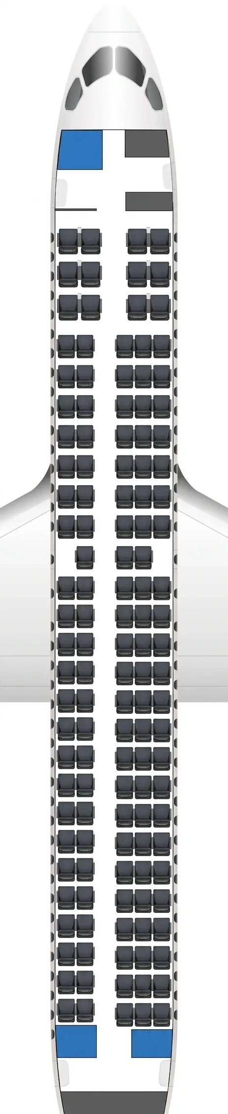 Delta Air Lines Airbus A220-300 seat map
