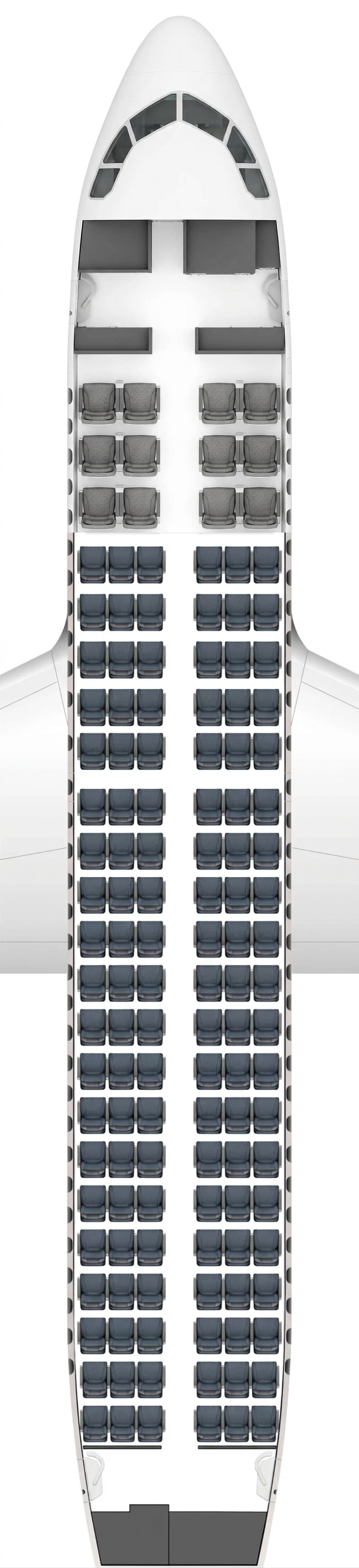 Delta Air Lines Airbus A319 seat map ()