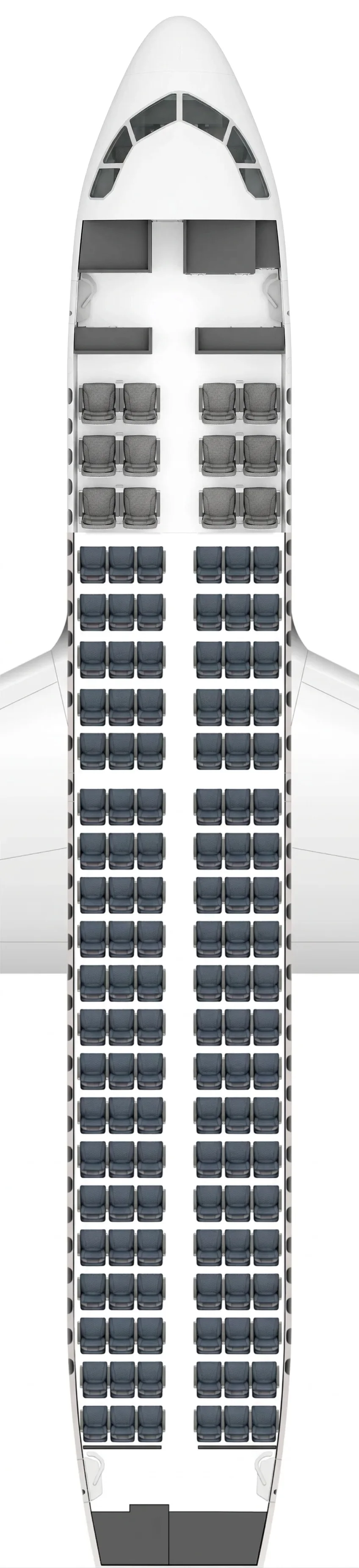 Delta Air Lines Airbus A319 seat map