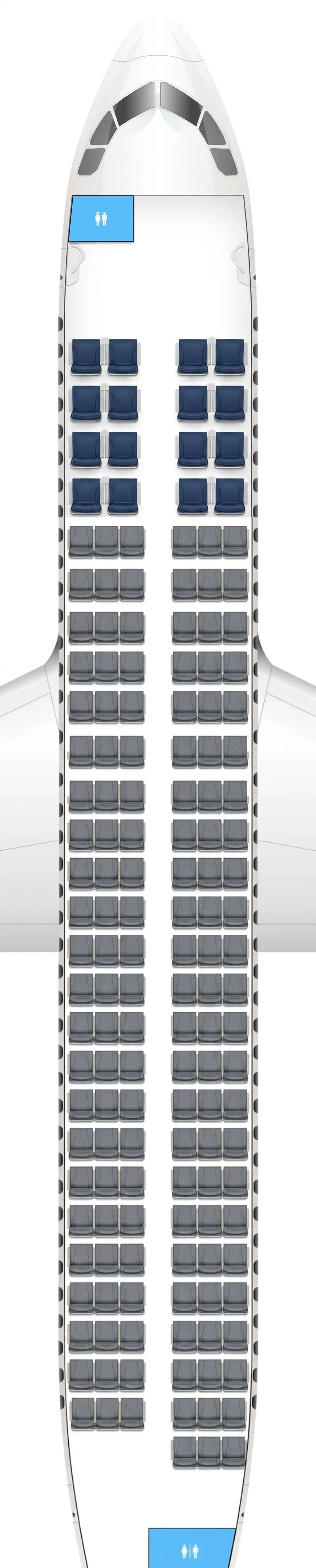 Delta Air Lines Airbus A320 seat map