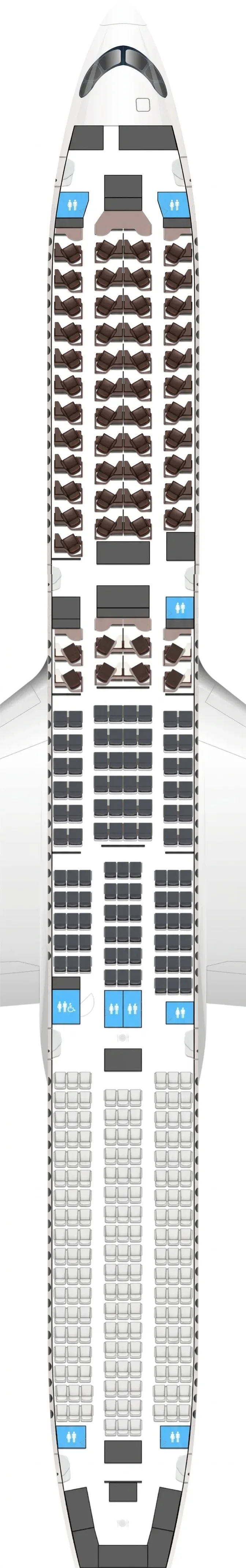 Delta Air Lines Airbus A350-1000 seat map