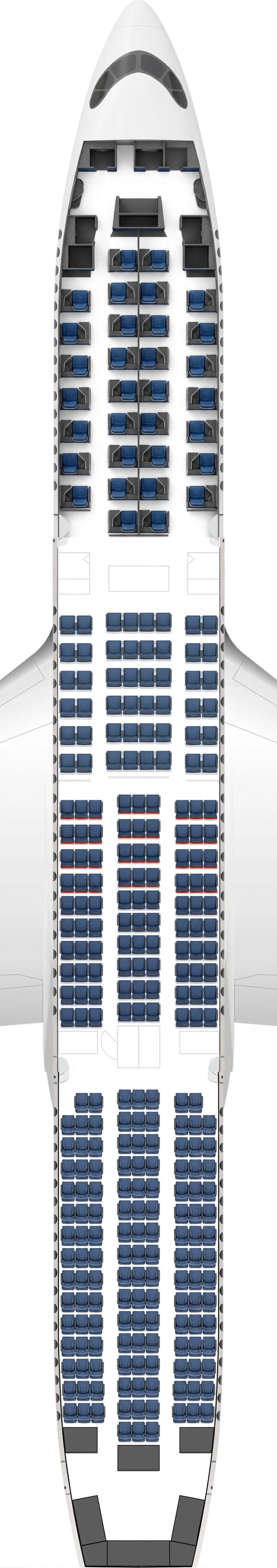 Delta Air Lines Airbus A350-900 seat map