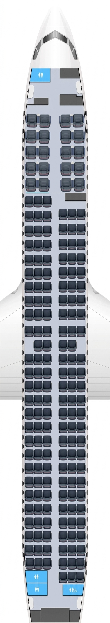 Delta Air Lines Boeing 737-900ER seat map