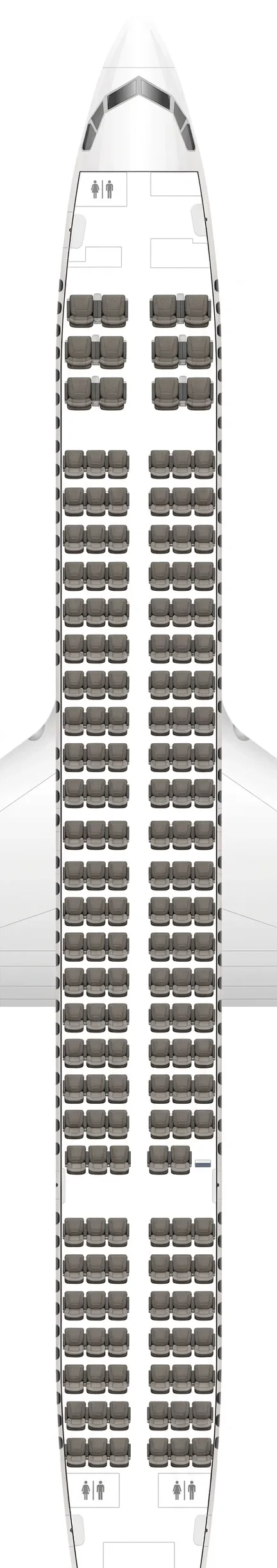 Delta Air Lines Boeing 737-900ER seat map