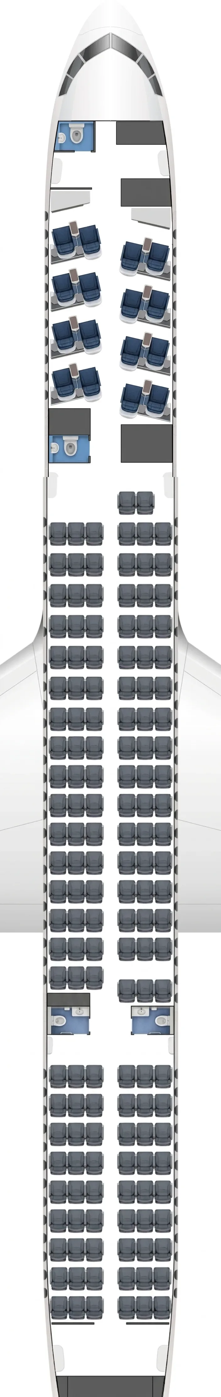 Delta Air Lines Boeing 757-200 seat map