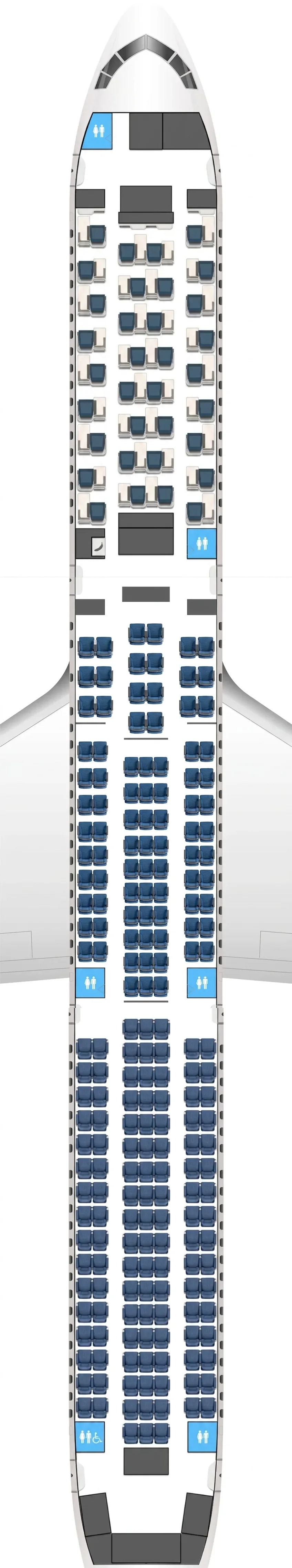 Delta Air Lines Boeing 767-400ER seat map