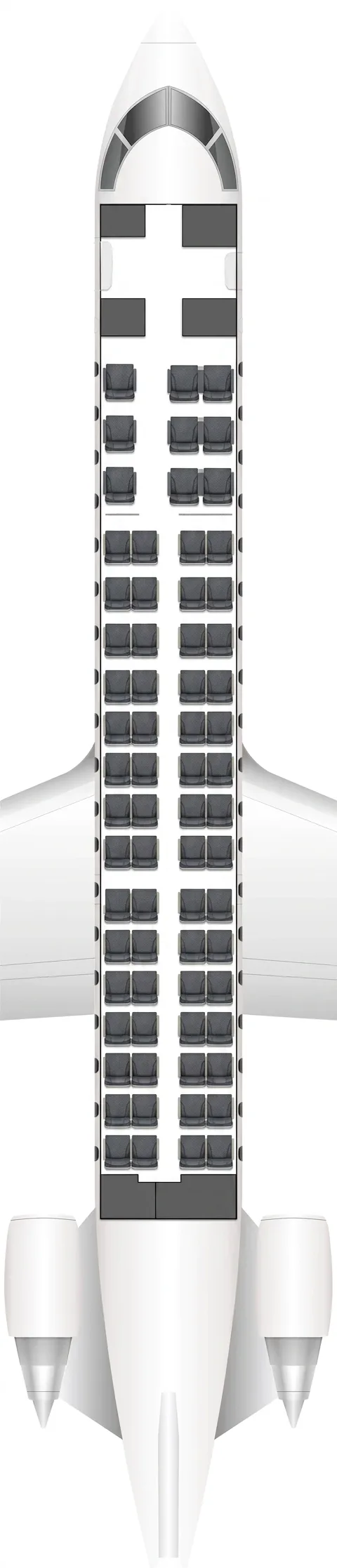Delta Air Lines CRJ-700 seat map