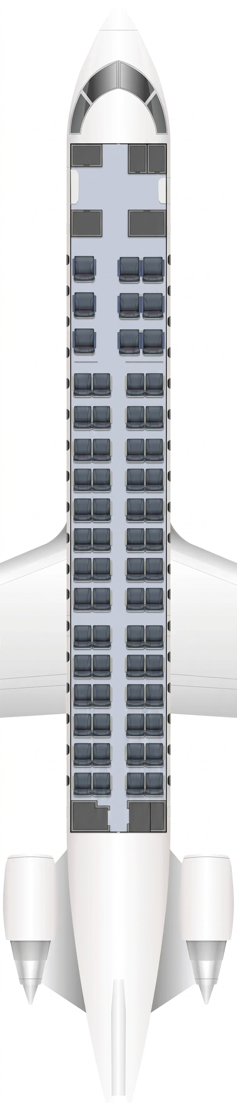 Delta Air Lines CRJ-700 seat map ()