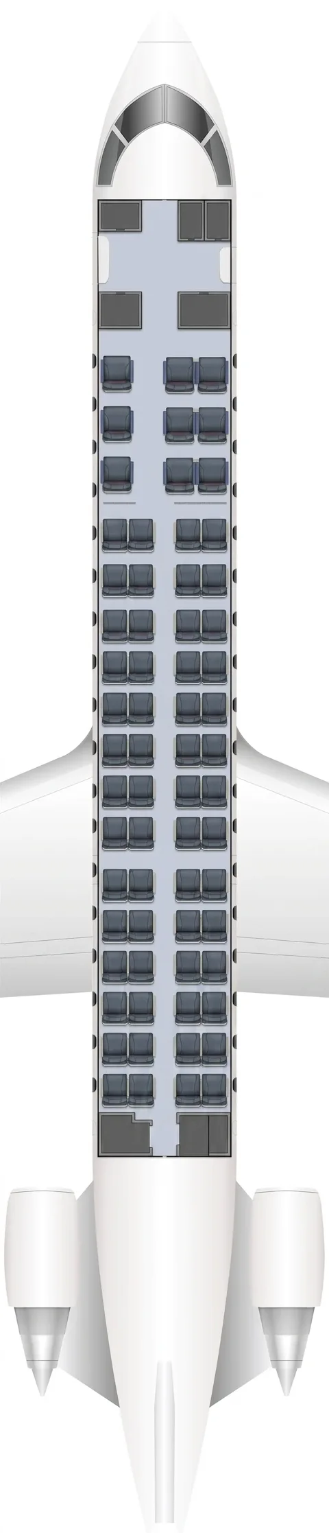 Delta Air Lines CRJ-700 seat map