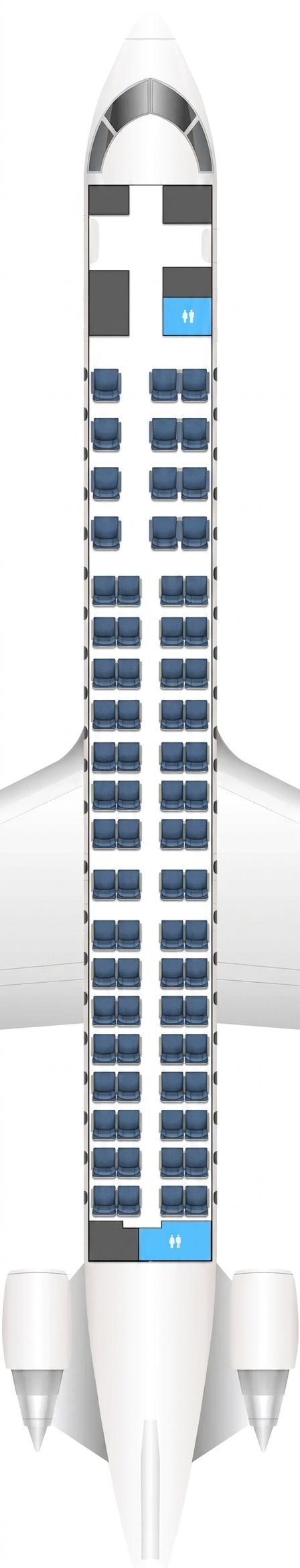 Delta Air Lines CRJ-900 seat map