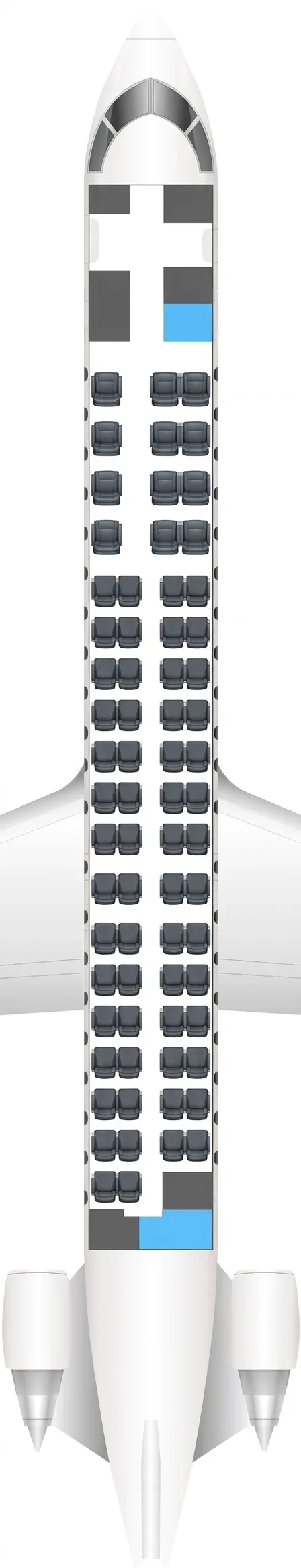 Delta Air Lines CRJ-900 seat map