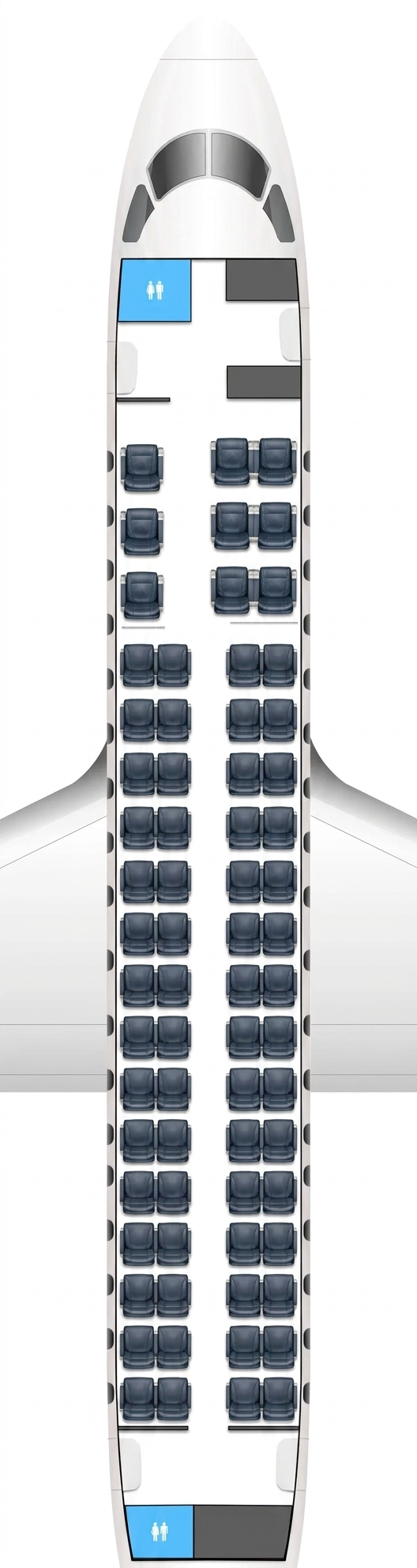 Delta Air Lines Embraer 170 seat map ()