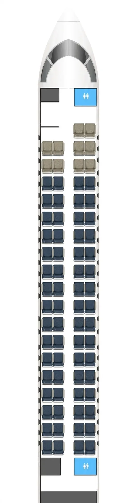 TAAG Angola Airlines DHC Q400 seat map