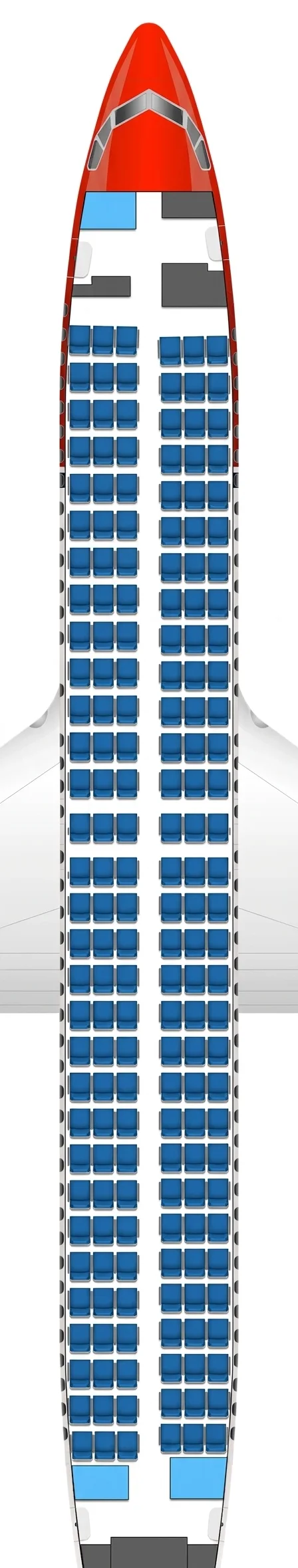 Norwegian Air Shuttle Boeing 737-800 seat map