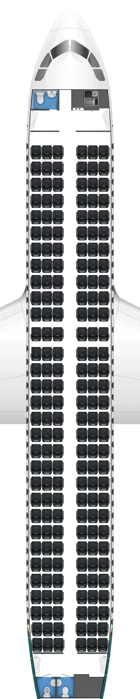 Aer Lingus Airbus A320neo seat map