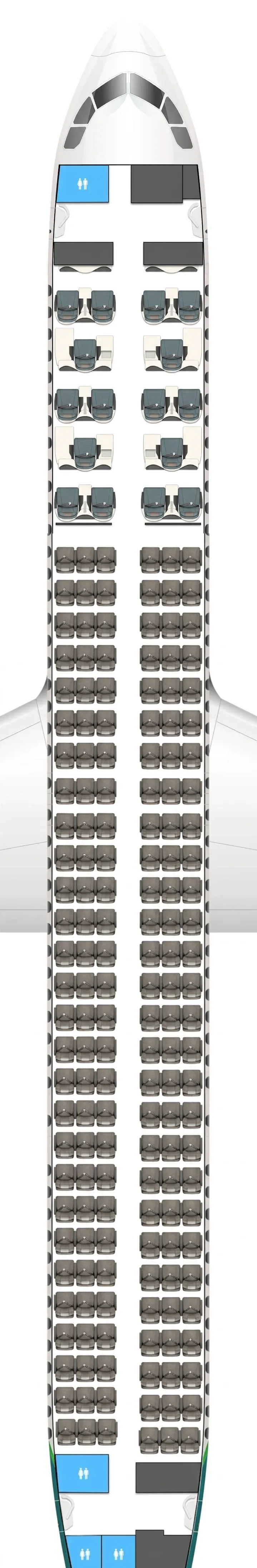 Aer Lingus Airbus A321neo seat map