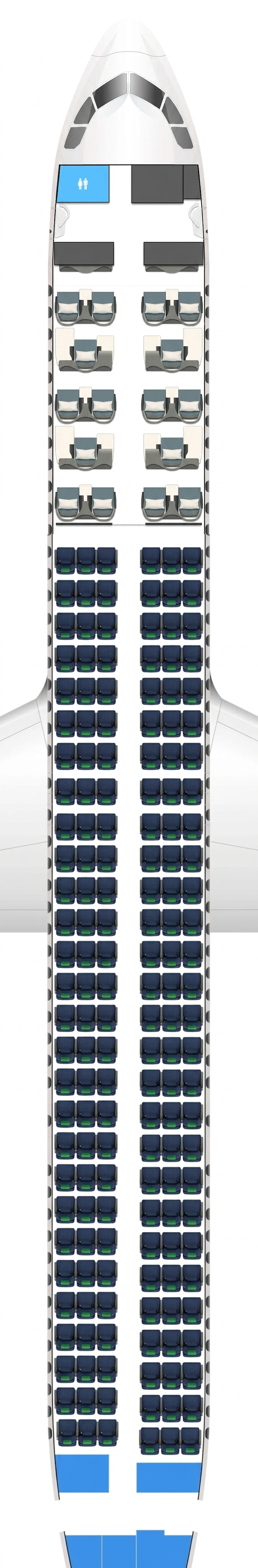 Aer Lingus Airbus A321XLR seat map