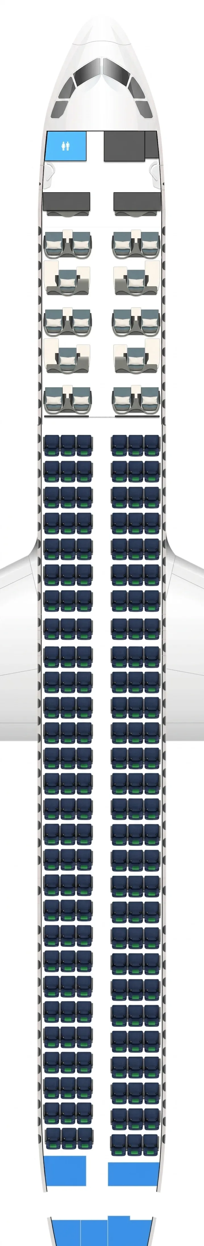 Aer Lingus Airbus A321XLR seat map
