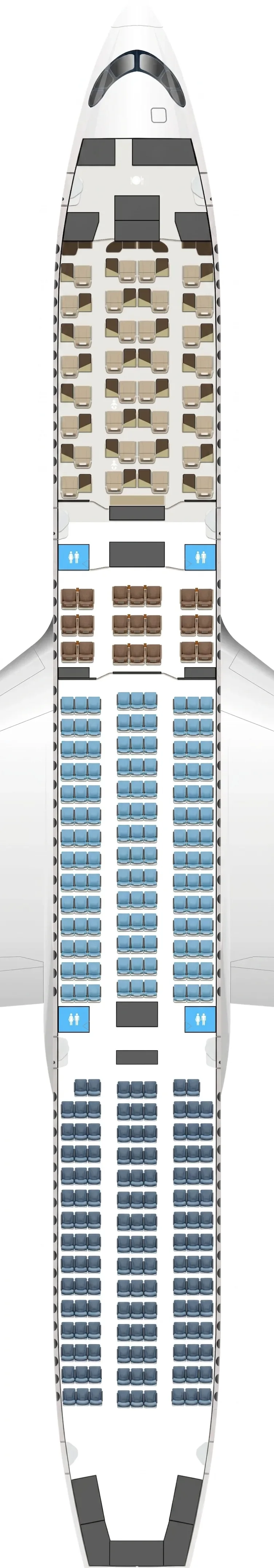 Emirates Airbus A350-900 seat map